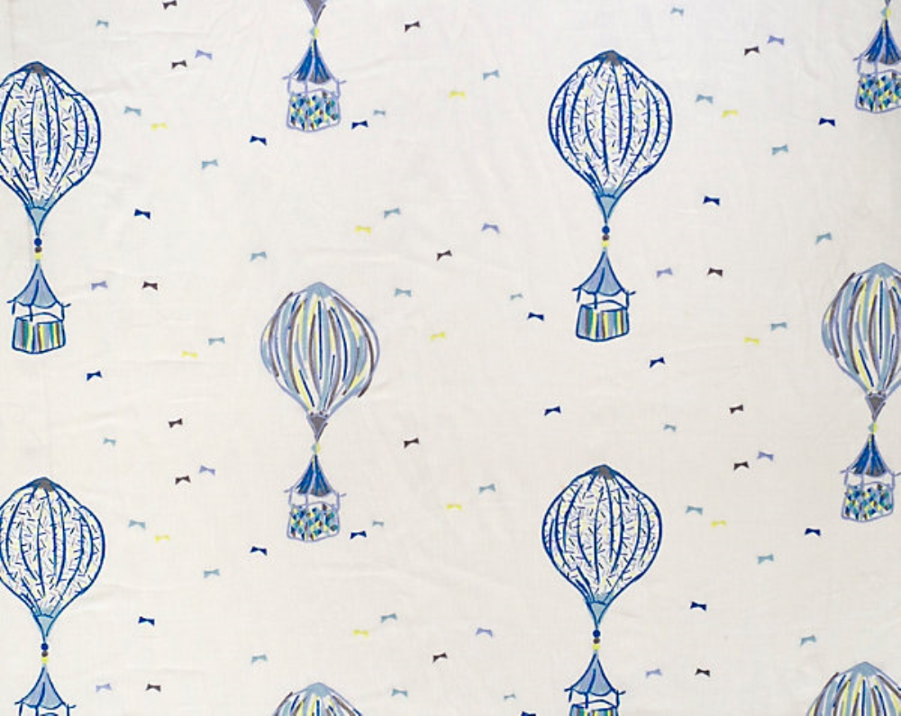 Scalamandre A9 00011902 Hot Air Balloons Fabric in Cool Party
