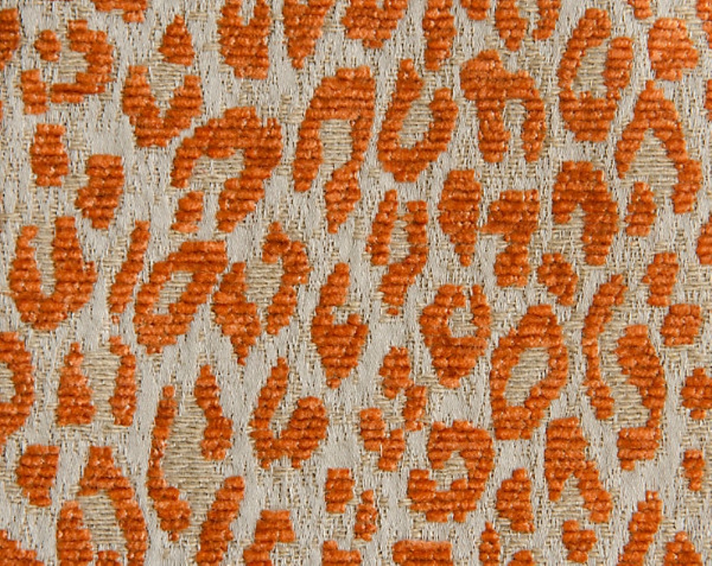 Scalamandre A9 0006LEOP Leopard Fabric in Orange Koi