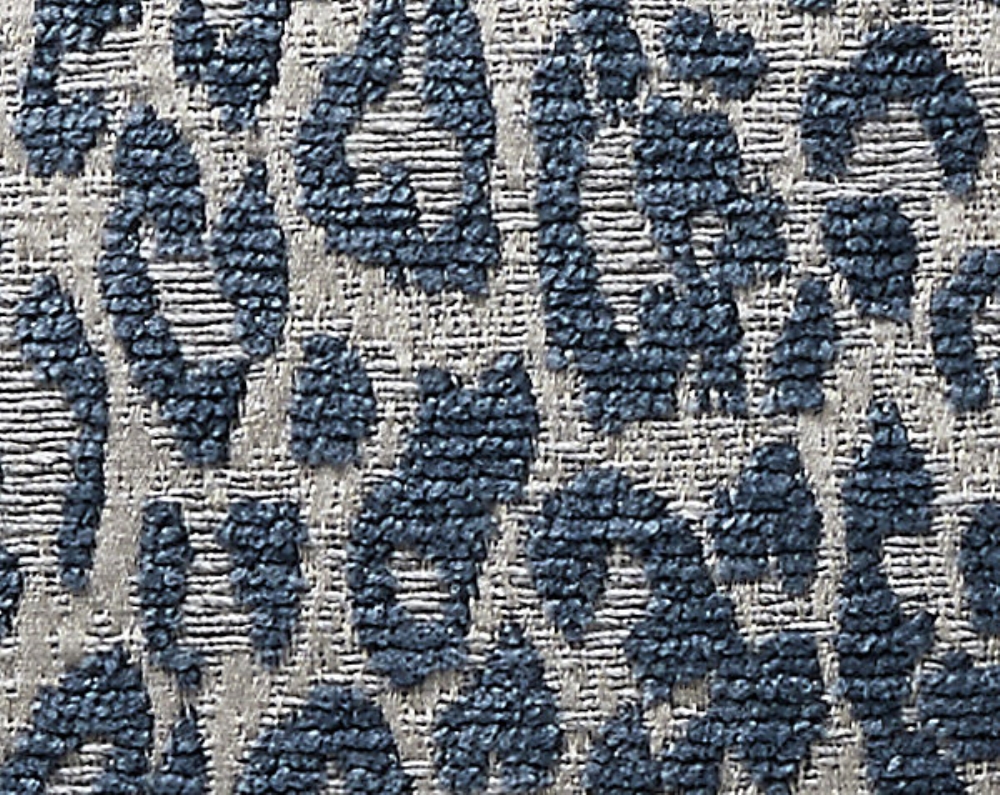 Scalamandre A9 0008LEOP Leopard Fabric in Orion Blue