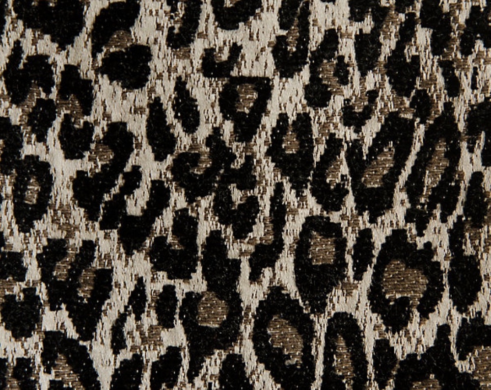 Scalamandre A9 0009LEOP Leopard Fabric in Sexy Black