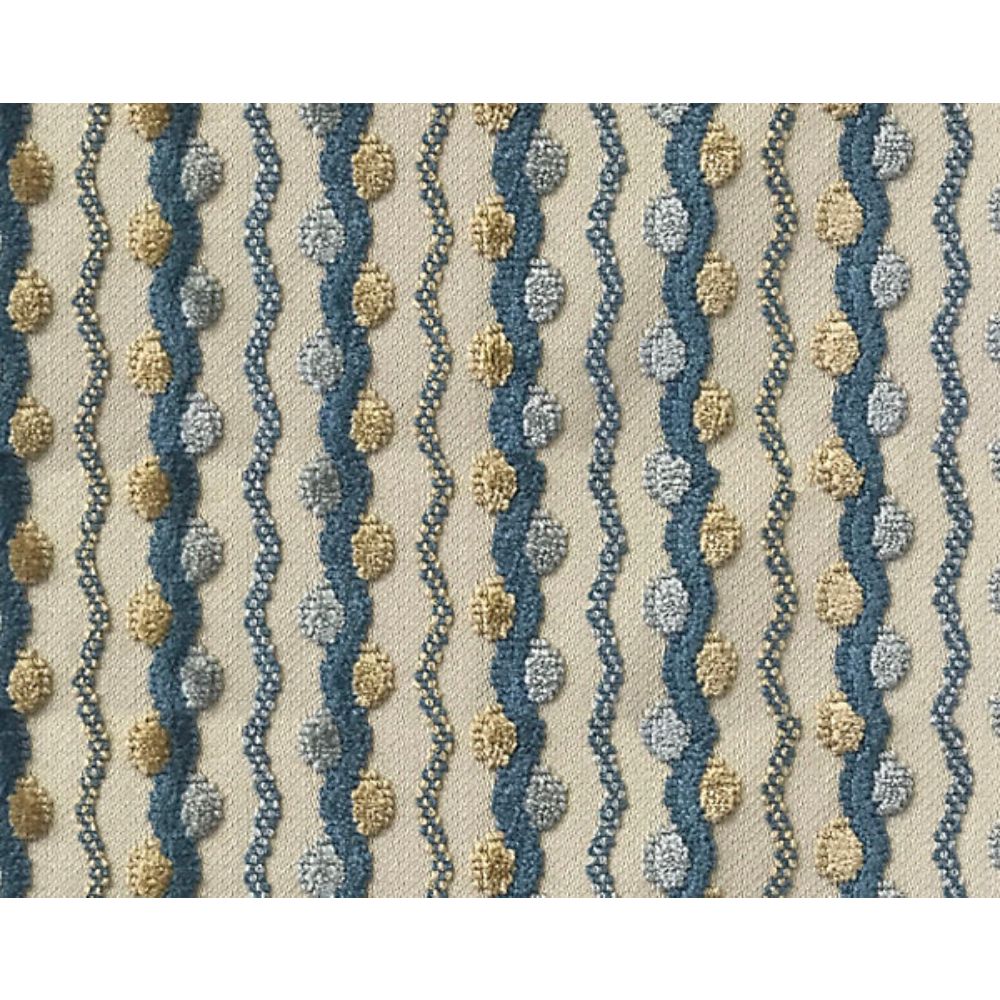 Scalamandre BX 31974059 Lavina Squiggle Fabric in Bluejay
