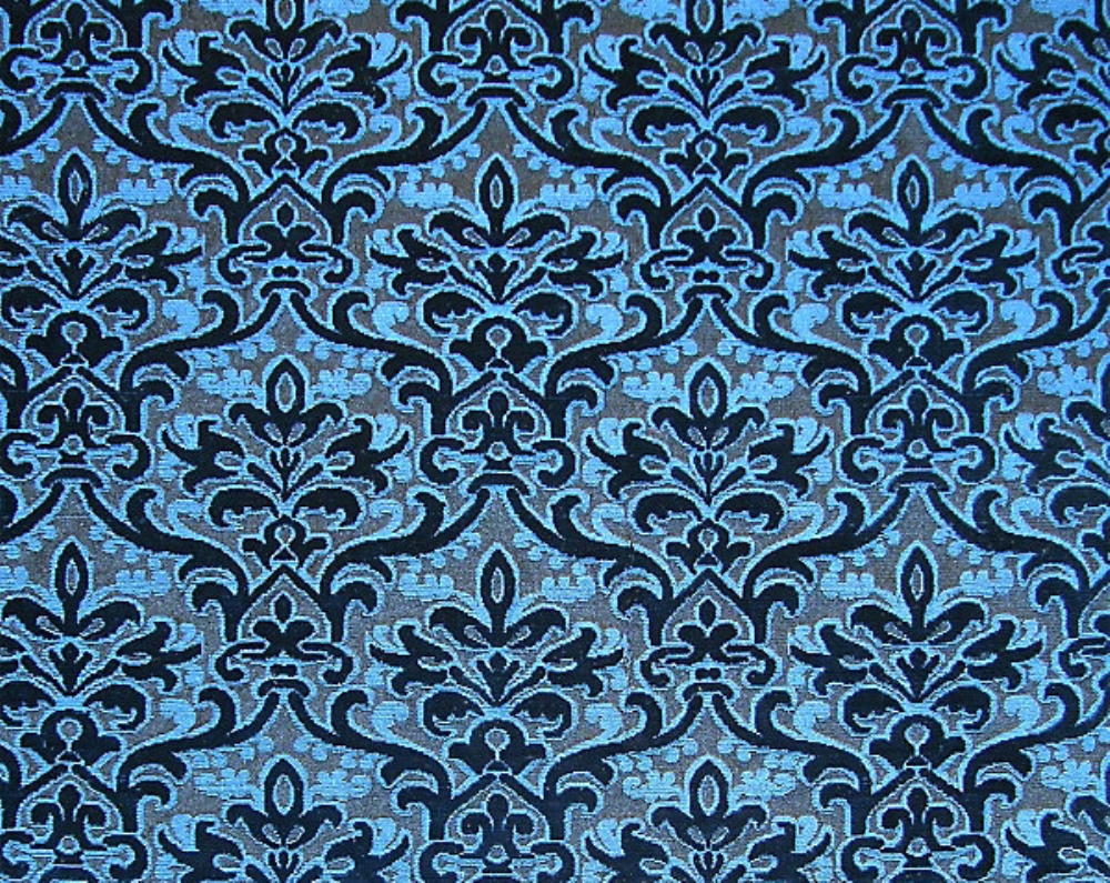 Scalamandre C2 00010016 Pignone Fabric in Lapis
