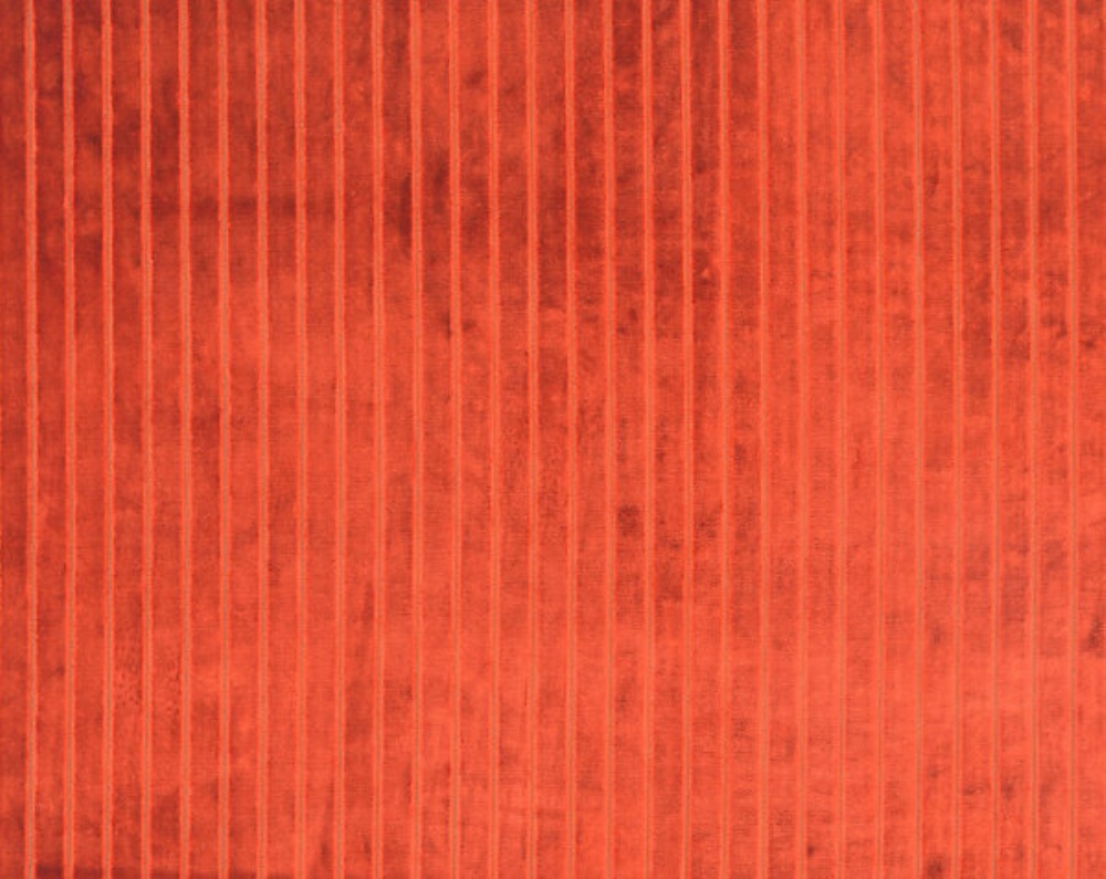 Scalamandre CH 01024481 Velvet Stripe Fabric in Paprika