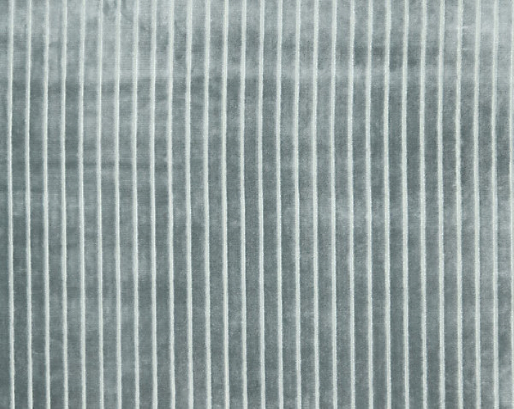 Scalamandre CH 01094481 Velvet Stripe Fabric in Seafoam
