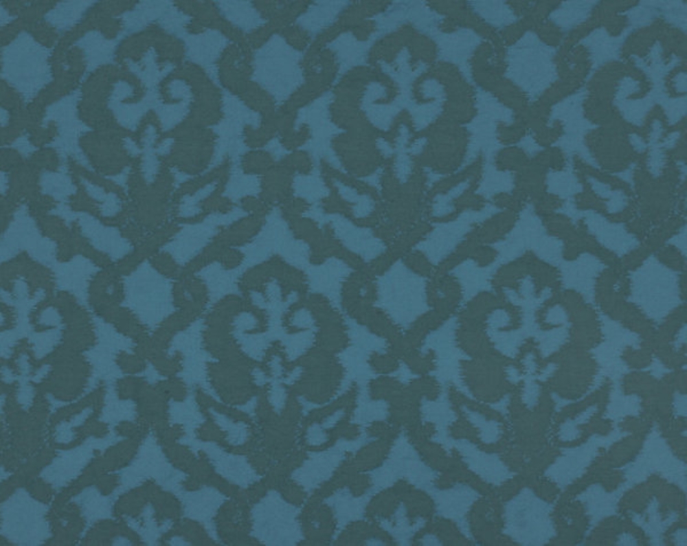 Scalamandre CH 02094472 Pompadour Fabric in Turquoise