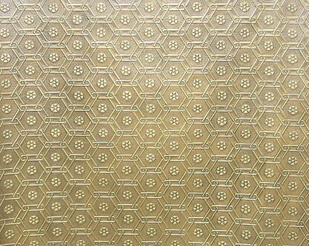 Scalamandre ER 0003C020 Cuir Victoria Fabric in Natural & Gold