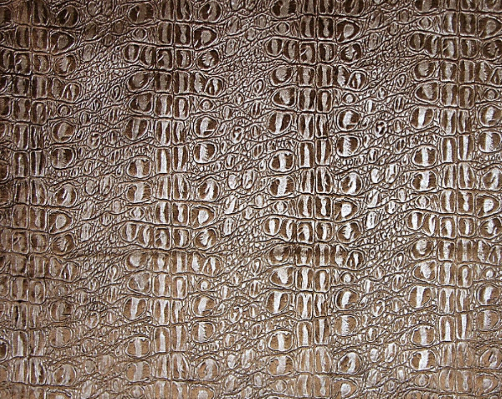 Scalamandre F1 00015554 Gaufrage Croco Fabric in Brun