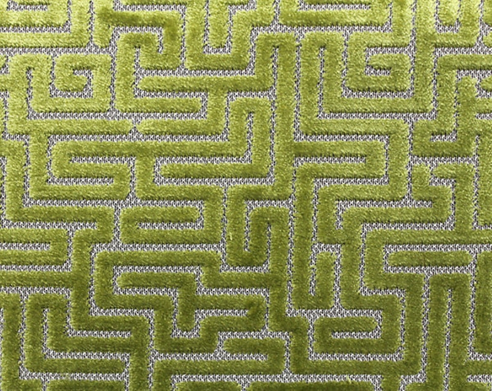Scalamandre F3 00047002 Velluto Labirinto Fabric in Citron