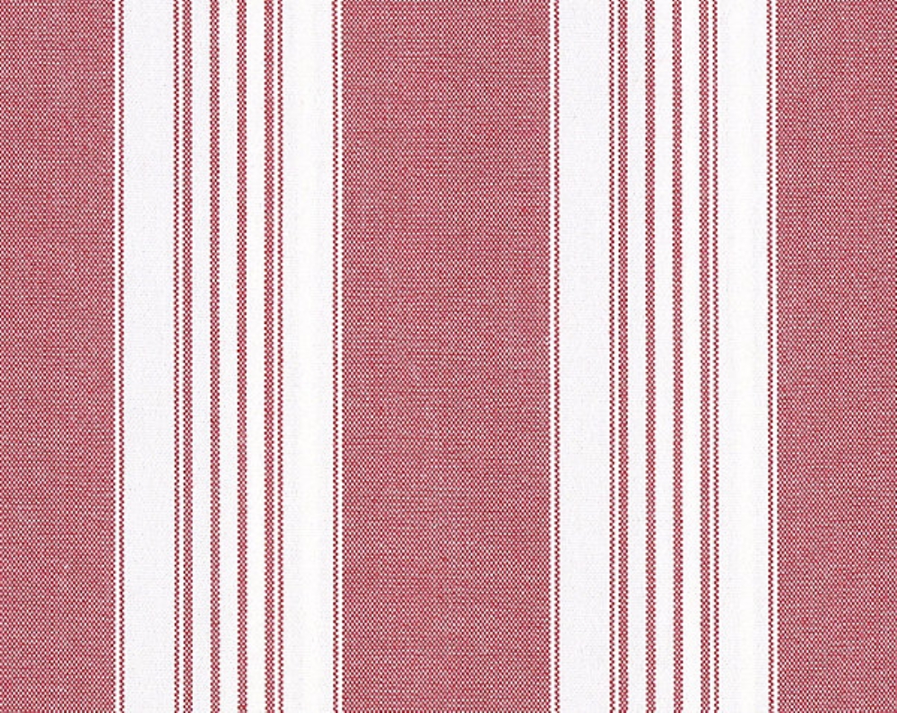 Scalamandre F3 00113021 Poker Wide Stripe Fabric in Red