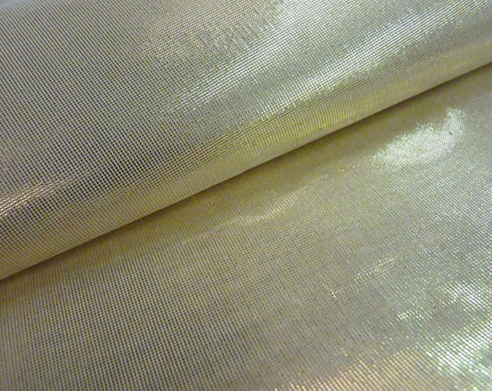 Scalamandre FT 00041380 Voile Lame Fabric in Gold