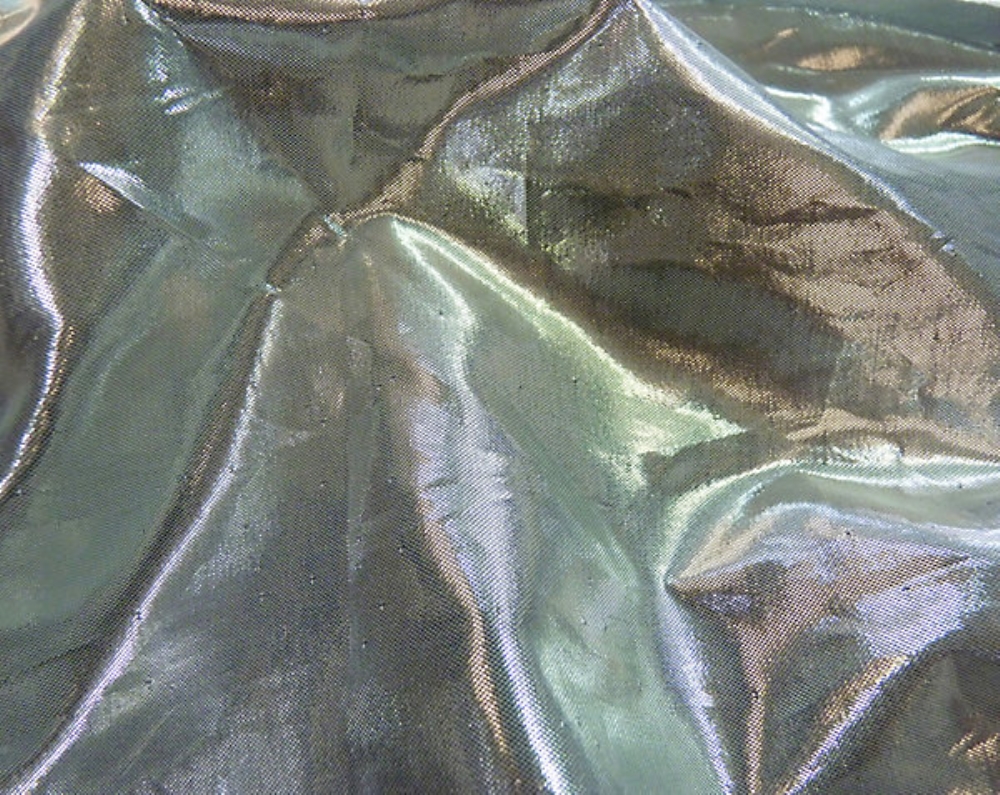 Scalamandre FT 00051380 Voile Lame Fabric in Silver