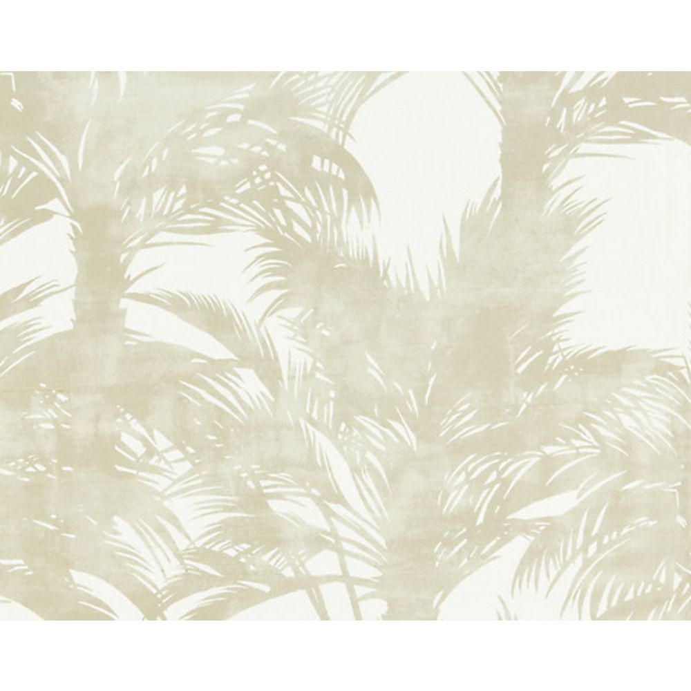 Scalamandre GW 000116610 Breeze Palm Print Fabric in Sand