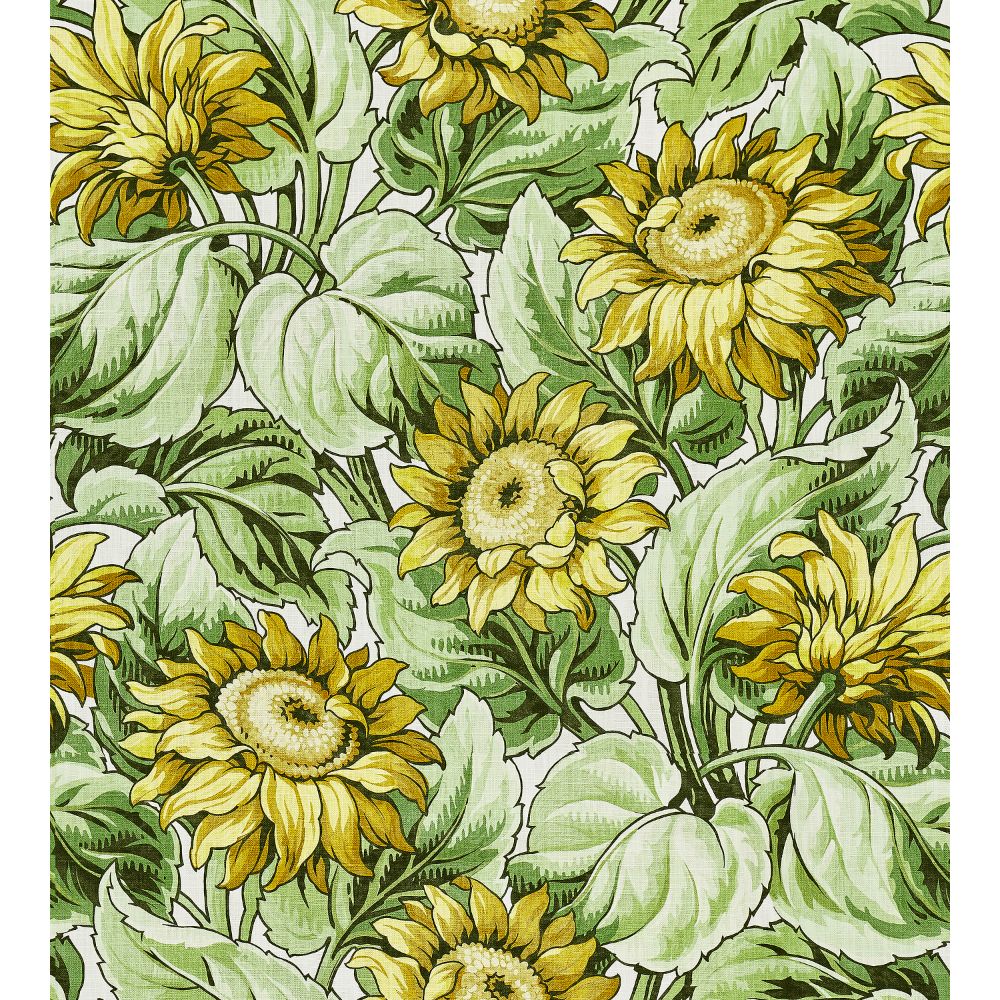 Scalamandre GW 000116631 Sunflower Print Fabric in Harvest