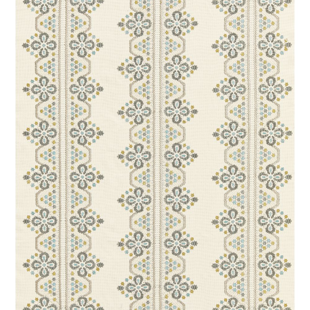 Scalamandre GW 000127246 Imogen Embroidery Fabric in Earl Grey
