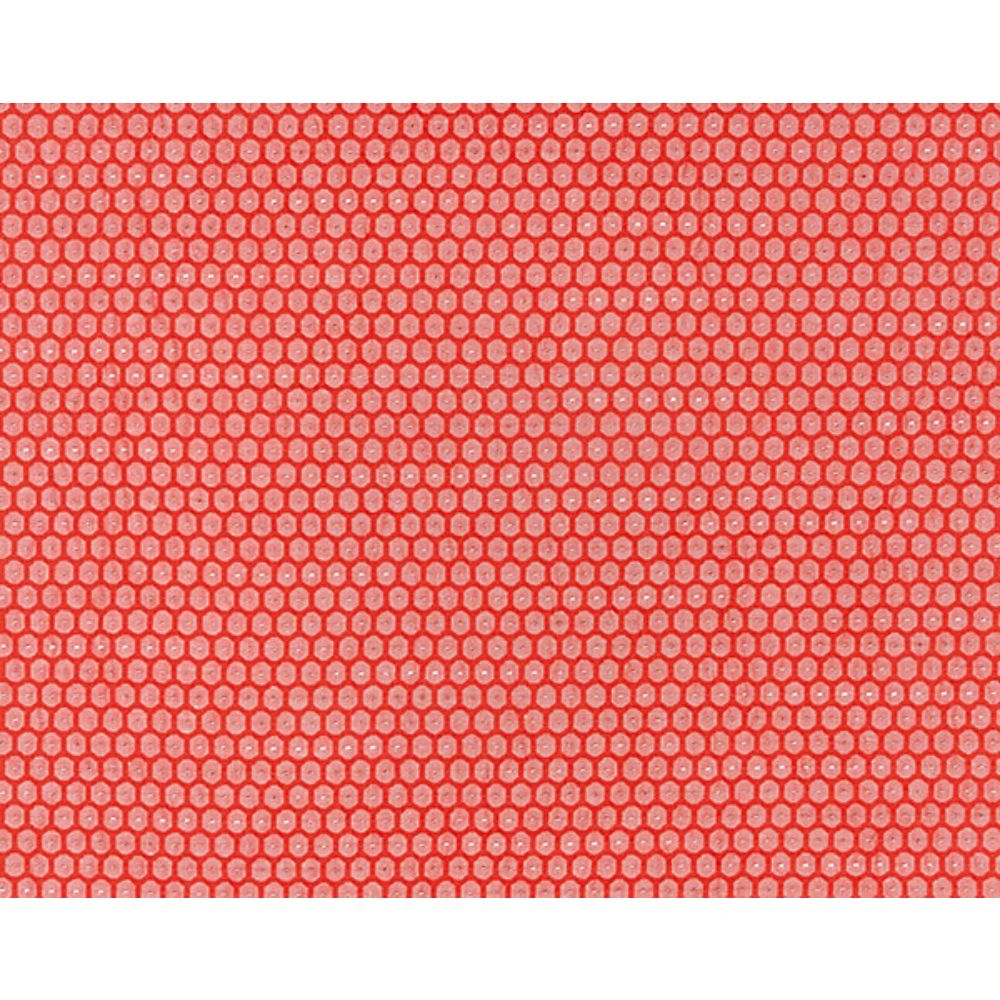 Scalamandre GW 000227209 Breeze Honeycomb Weave Fabric in Coral