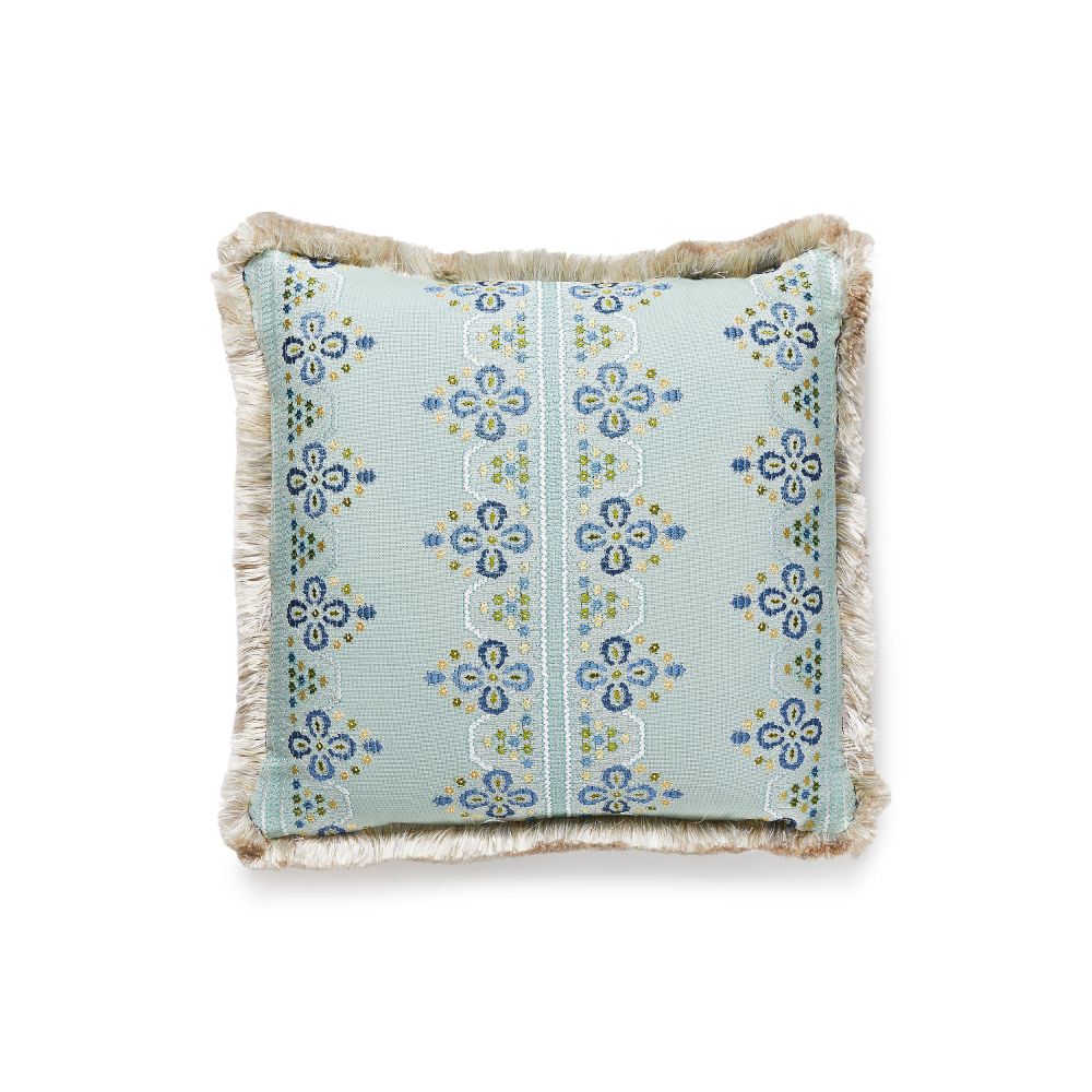 Scalamandre GW 0002IMOGEPILL Imogen Embroidery 18x18 Pillow Pillow in Seabed