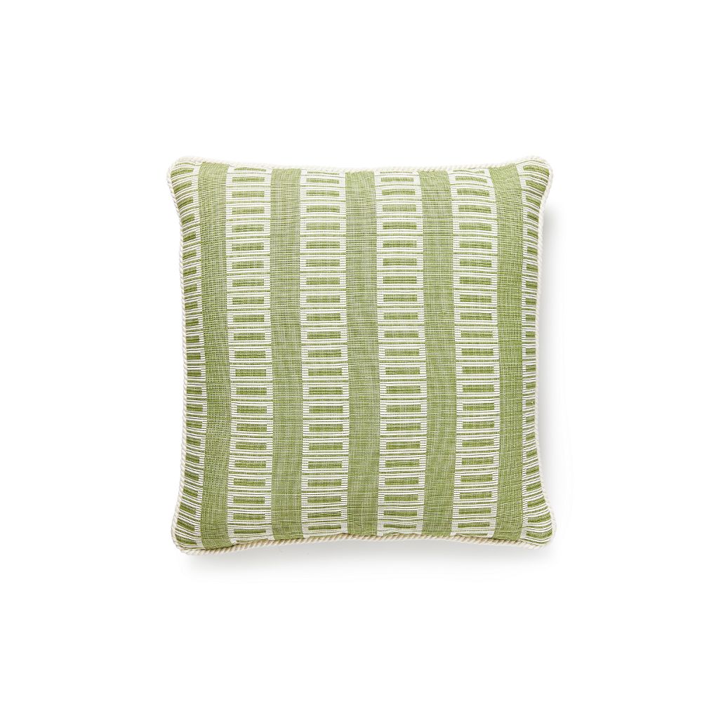 Scalamandre GW 0002LARKSPILL Lark Stripe 18x18 Pillow Pillow in Grass