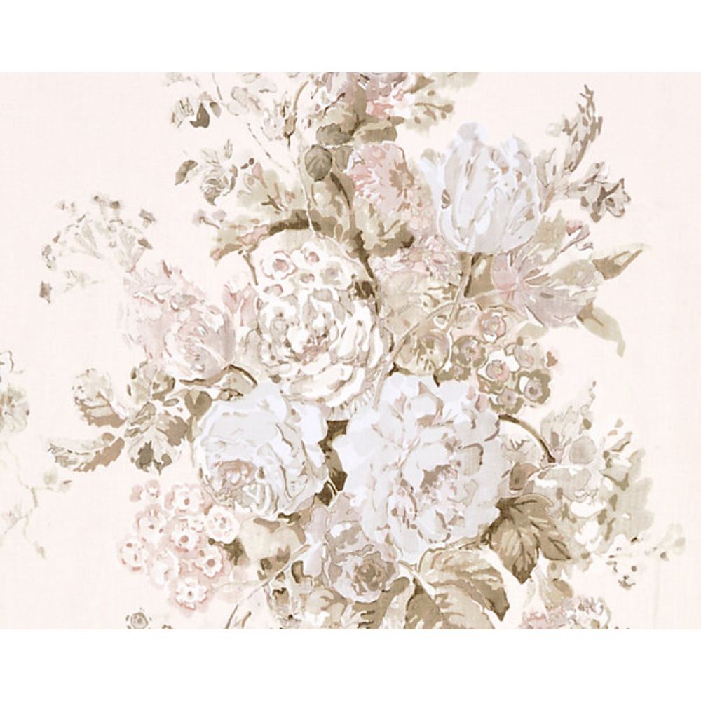 Scalamandre GW 000316621 Flora Sybilla Bouquet Fabric in Rose Quartz