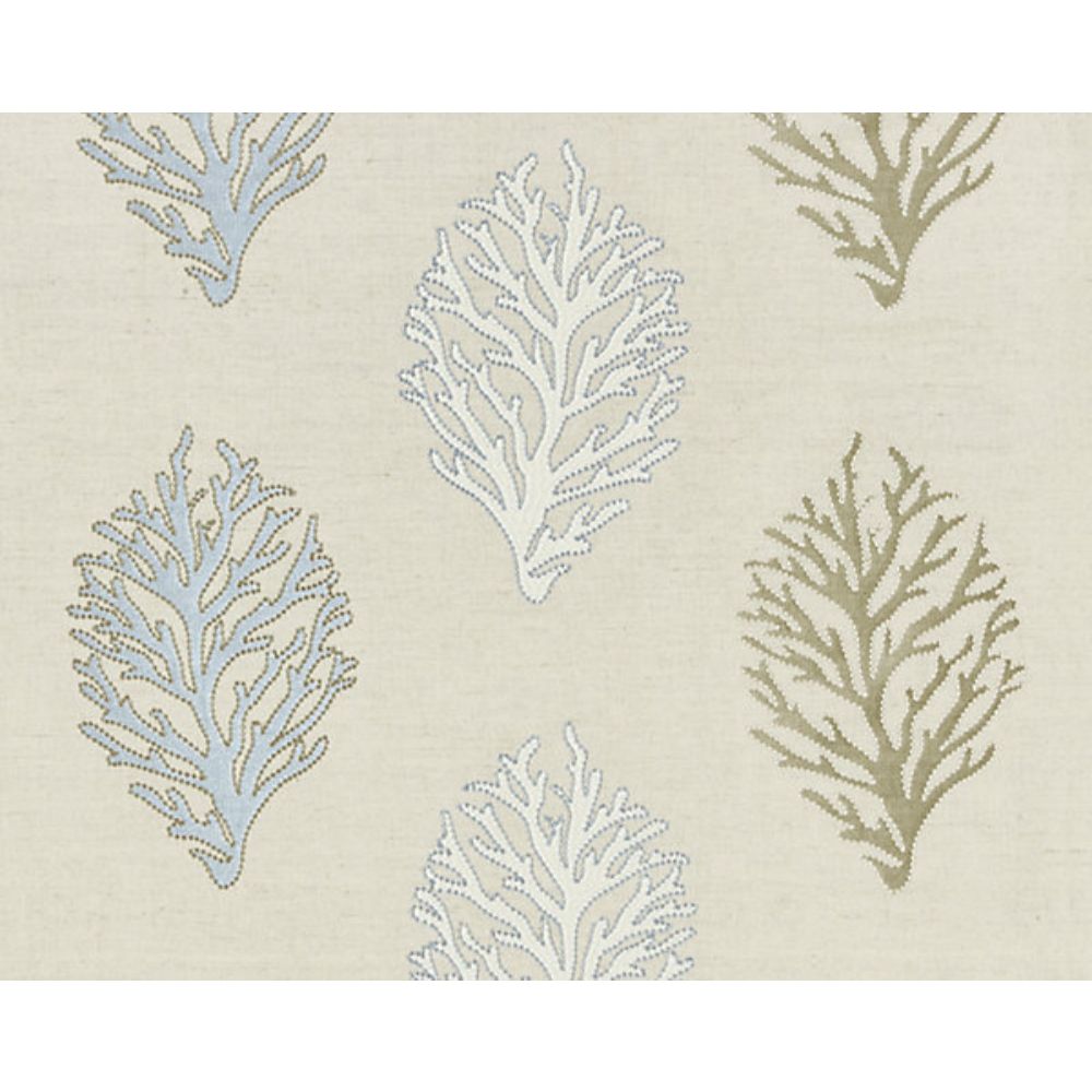 Scalamandre GW 000427204 Breeze Coral Reef Embroidery Fabric in Sand