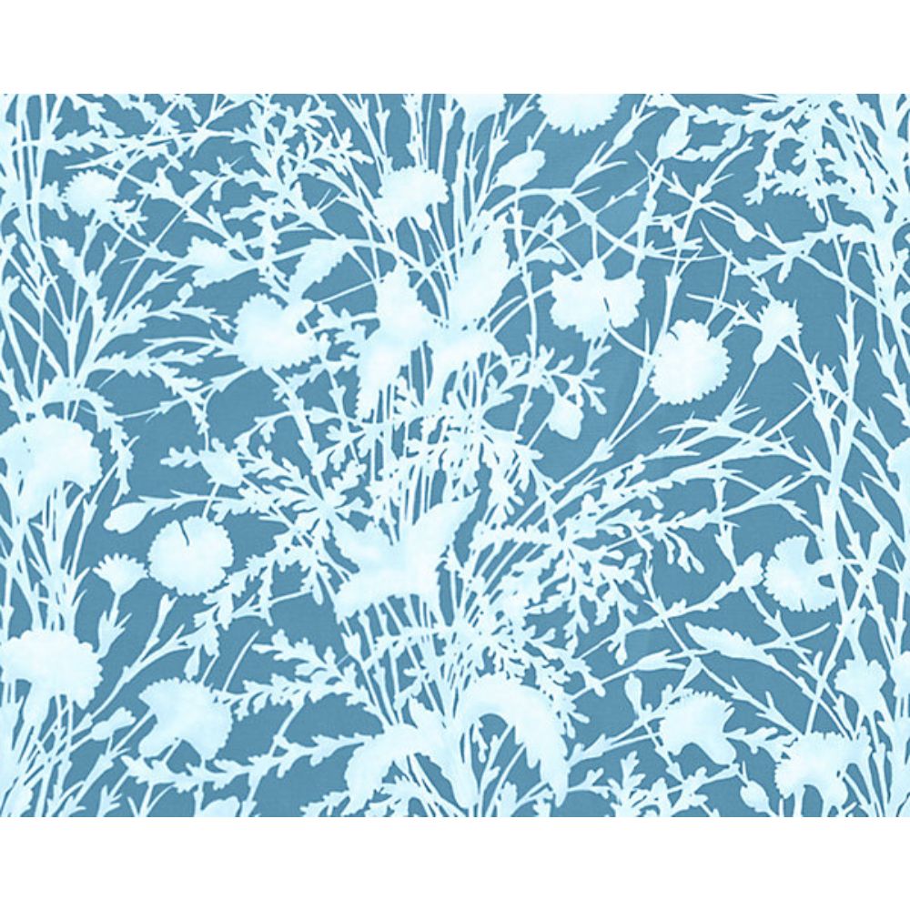 Scalamandre GW 000516623 Flora Wildflower Fabric in Blueprint