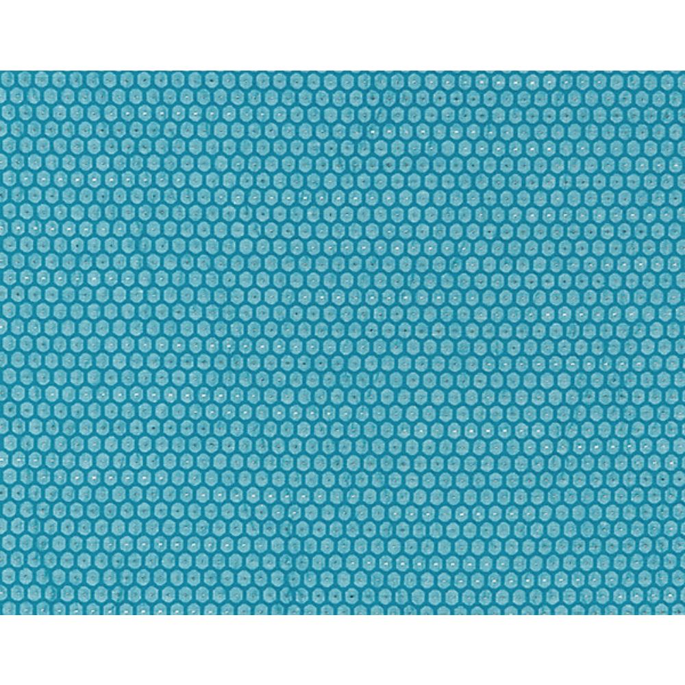Scalamandre GW 000527209 Breeze Honeycomb Weave Fabric in Turquoise