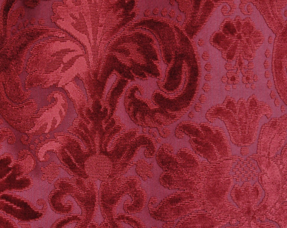 Scalamandre H0 00010538 Chaillot Fabric in Rubis