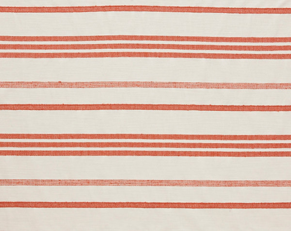 Scalamandre H0 00010573 Marina Stripe Fabric in Terracotta