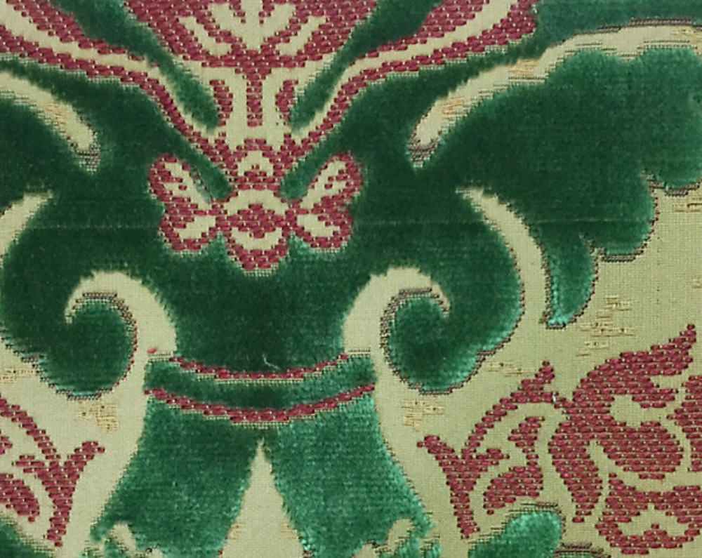 Scalamandre H0 00010647 Ravenne Velvet Fabric in Emeraude