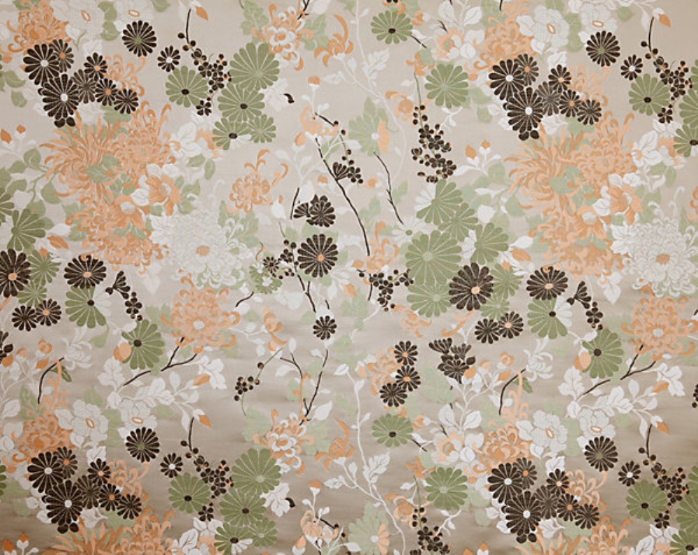 Scalamandre H0 00013466 Kyoto Lampas Fabric in Taupe