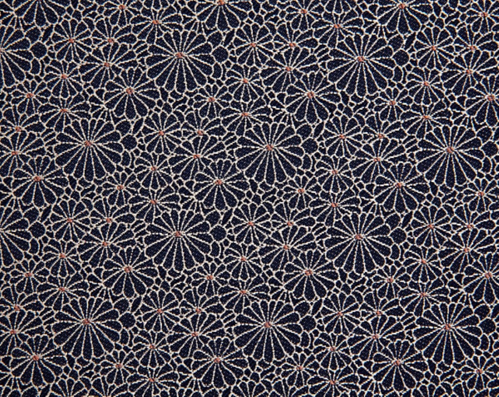 Scalamandre H0 00013467 Obi Jacquard Fabric in Noir