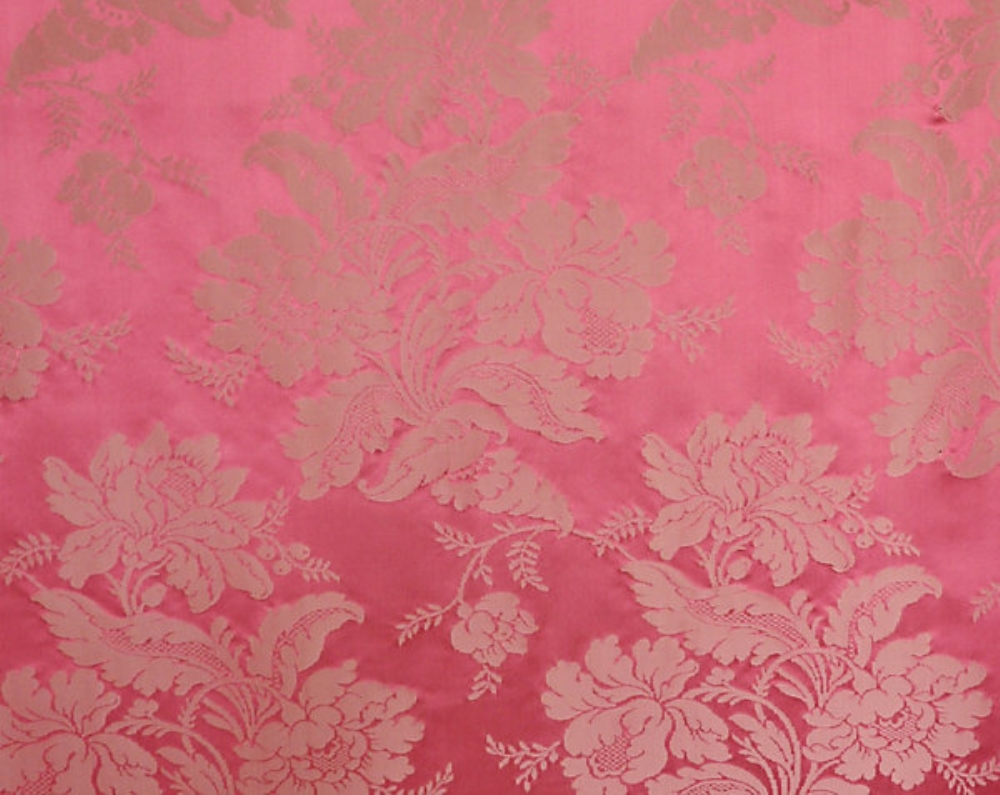 Scalamandre H0 00014019 Alicante Damask Fabric in Raspberry