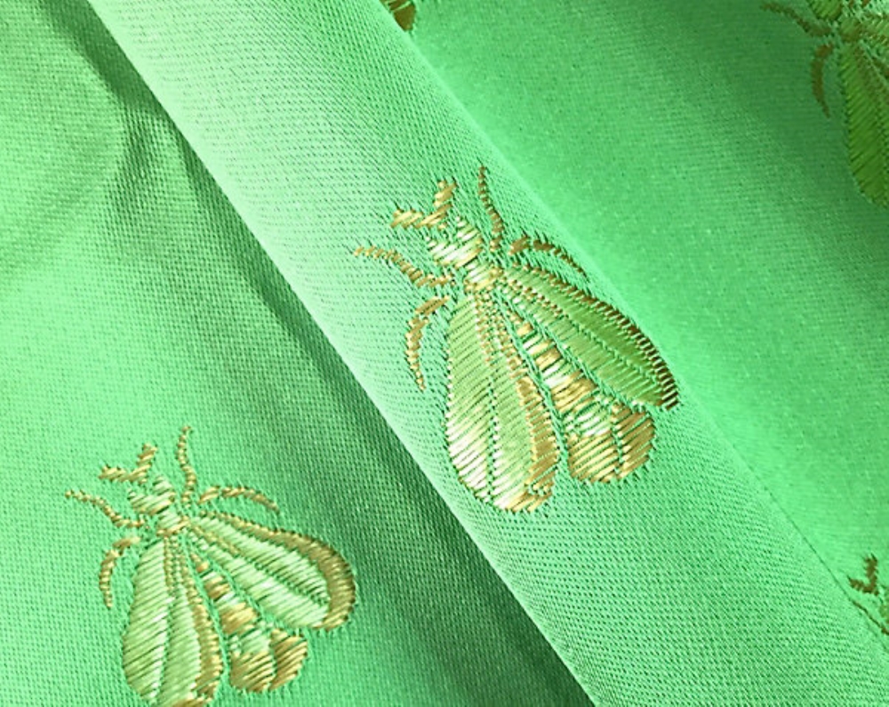 Scalamandre H0 00014023 Abeilles Fabric in Green
