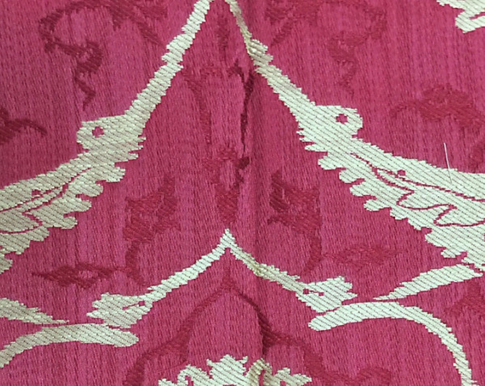 Scalamandre H0 00024070 Brocatelle Florentine Fabric in Garance