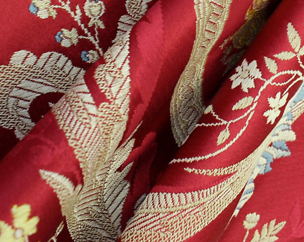 Scalamandre H0 00041553 Marie Antoinette Fabric in Rouge