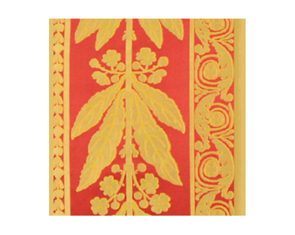 Scalamandre H0 00041572 Lannes Bordure Fabric in Rouge