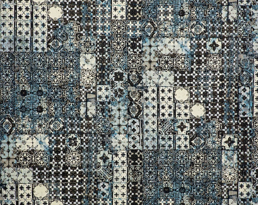 Scalamandre H0 00043463 Azulejos Tapestry Fabric in Ciel