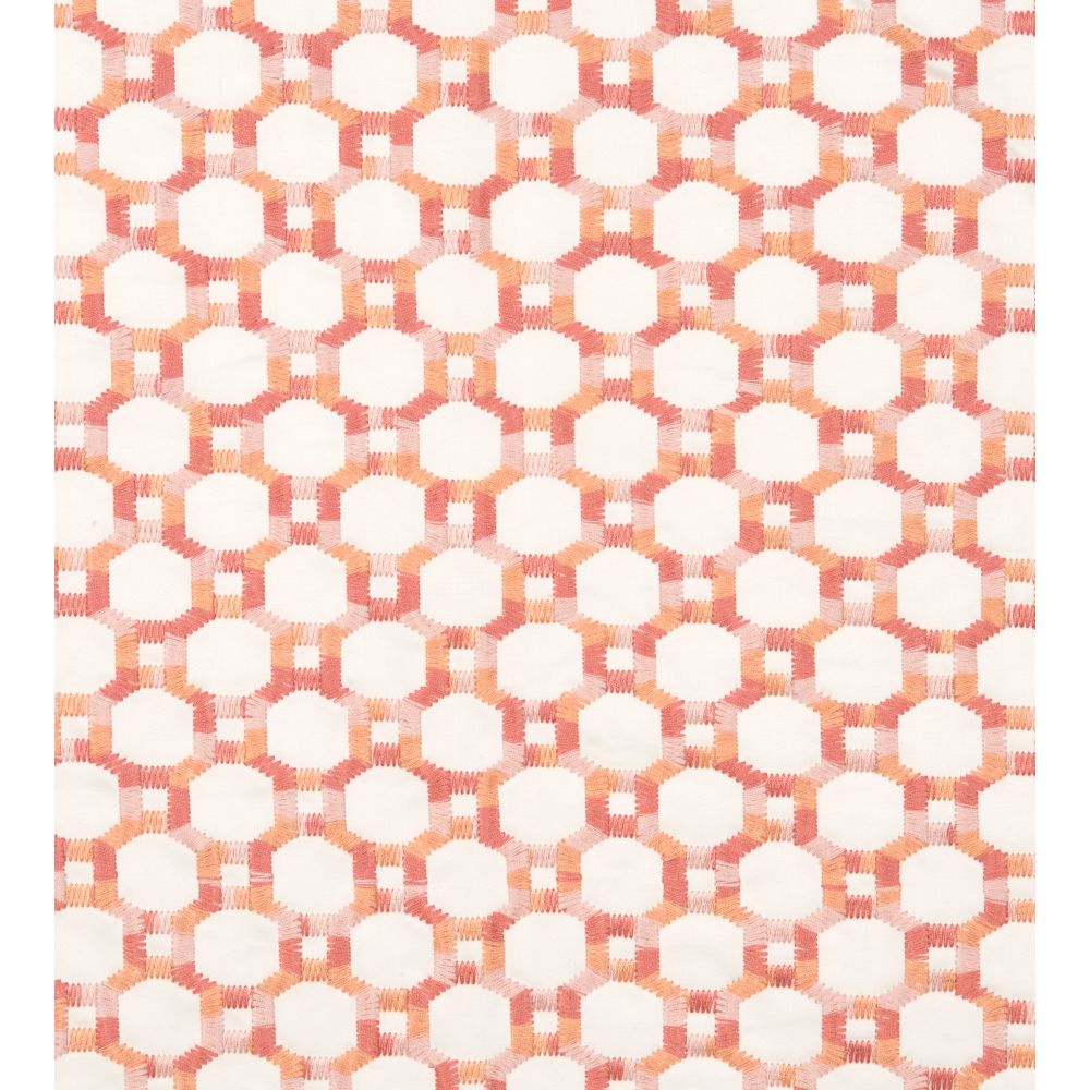 Scalamandre HN 000342014 Island Trellis Fabric in Peach