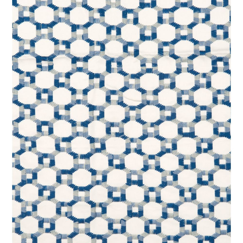 Scalamandre HN 000742014 Island Trellis Fabric in Blue