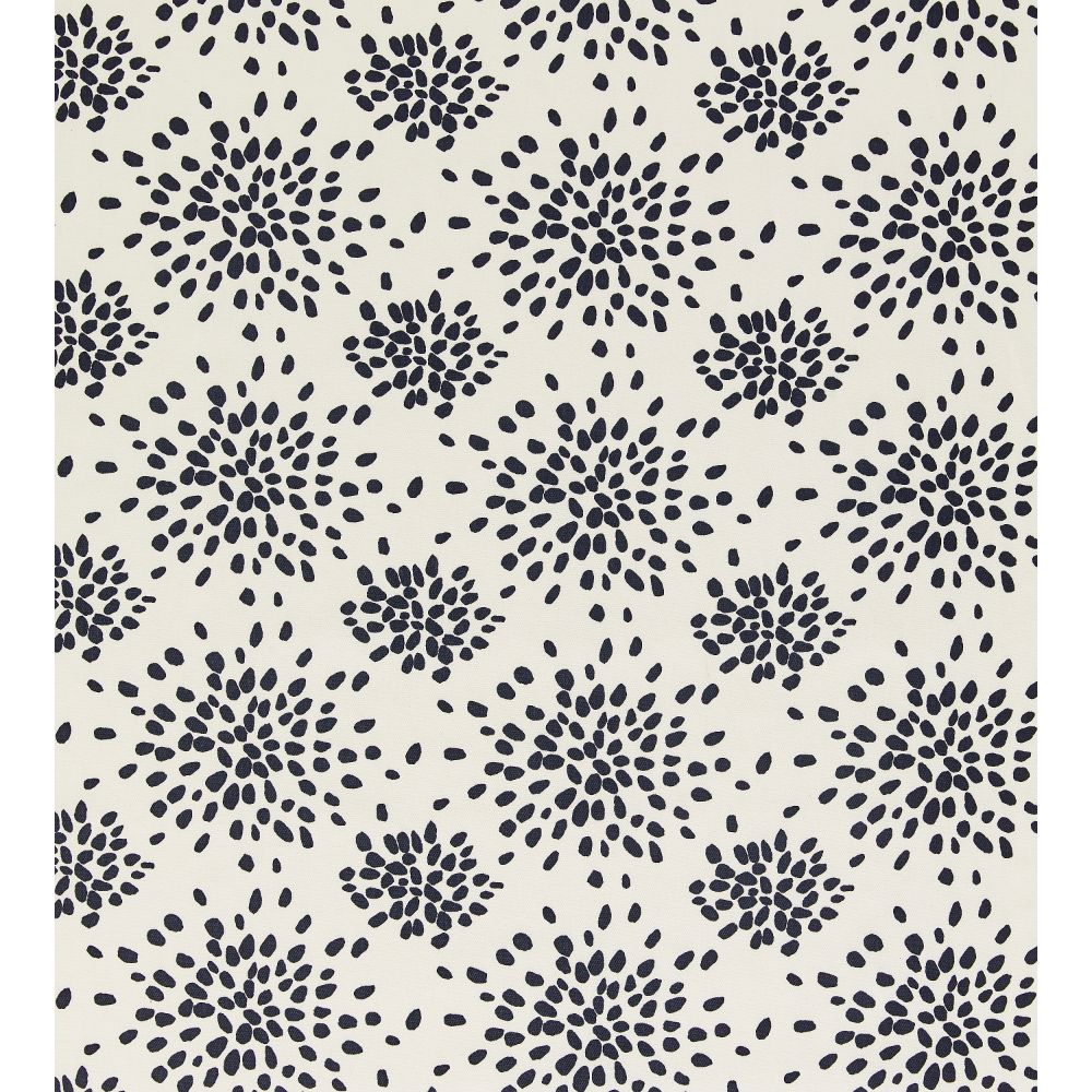 Scalamandre HN 000EF1020 Fireworks Cotton Print Fabric in Black On Off-white