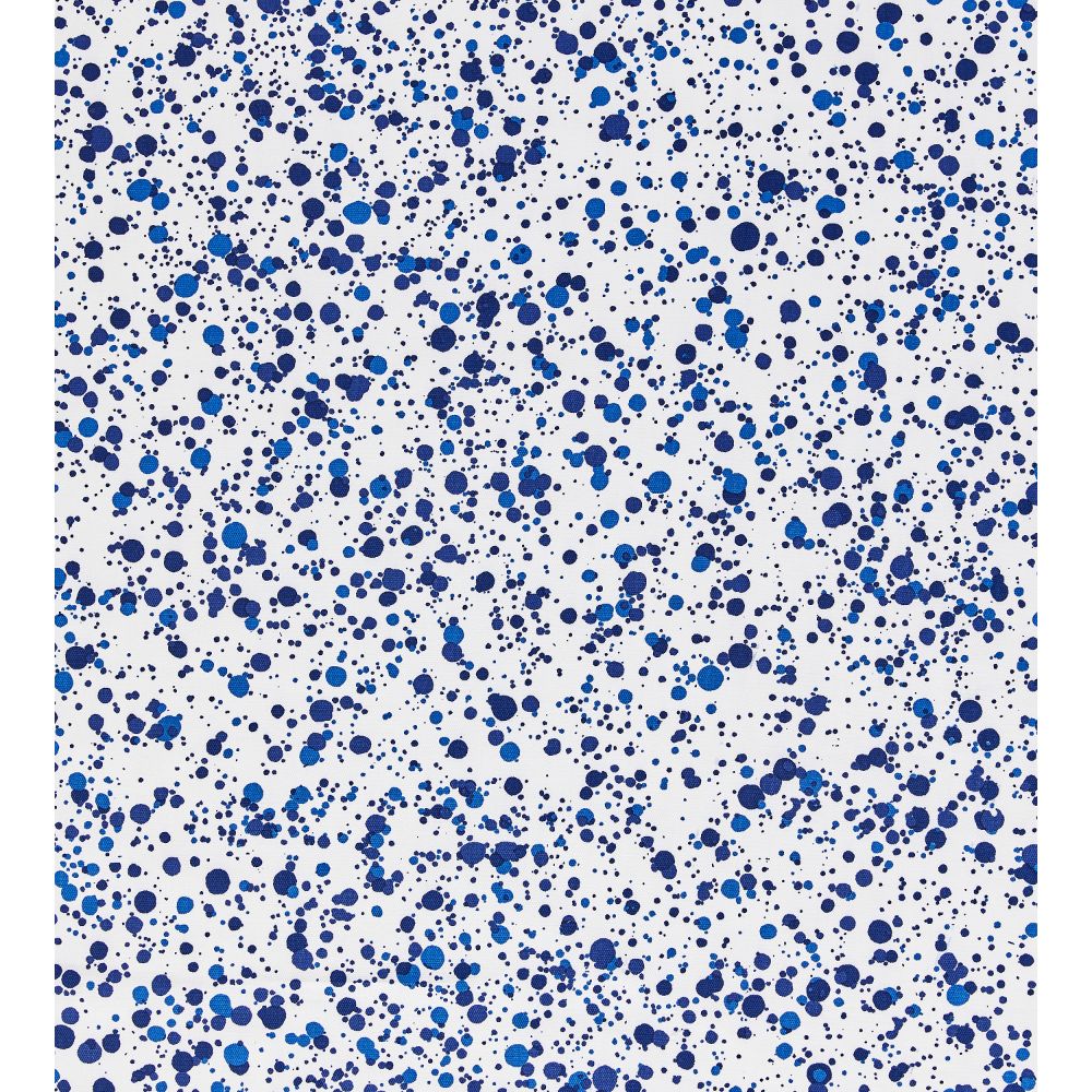 Scalamandre HN 000NF0153 Spatter Cotton Print Fabric in Navy On White