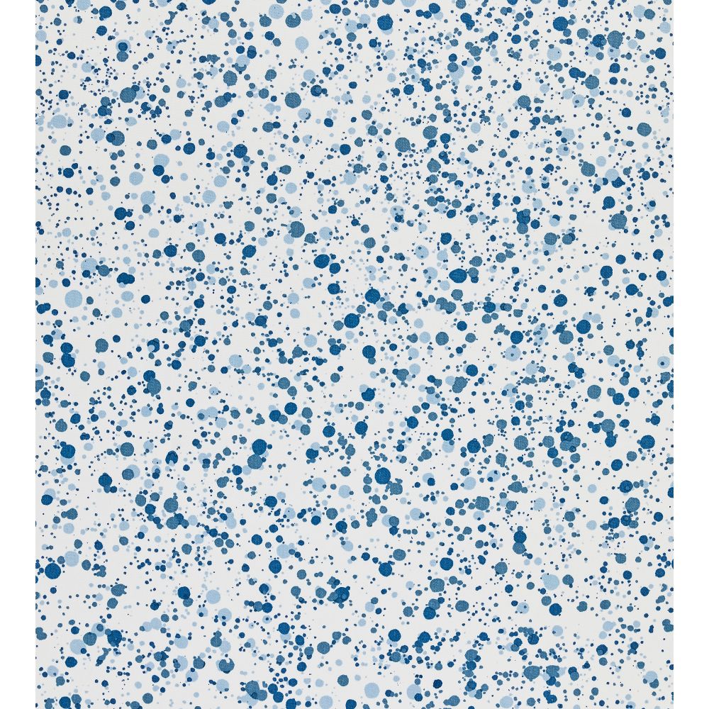 Scalamandre HN 00BKF0153 Spatter Cotton Print Fabric in Ocean Blue