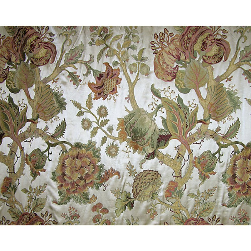 Scalamandre HY 00013661 Classics Villa Cipressi Fabric in Ivory Multi