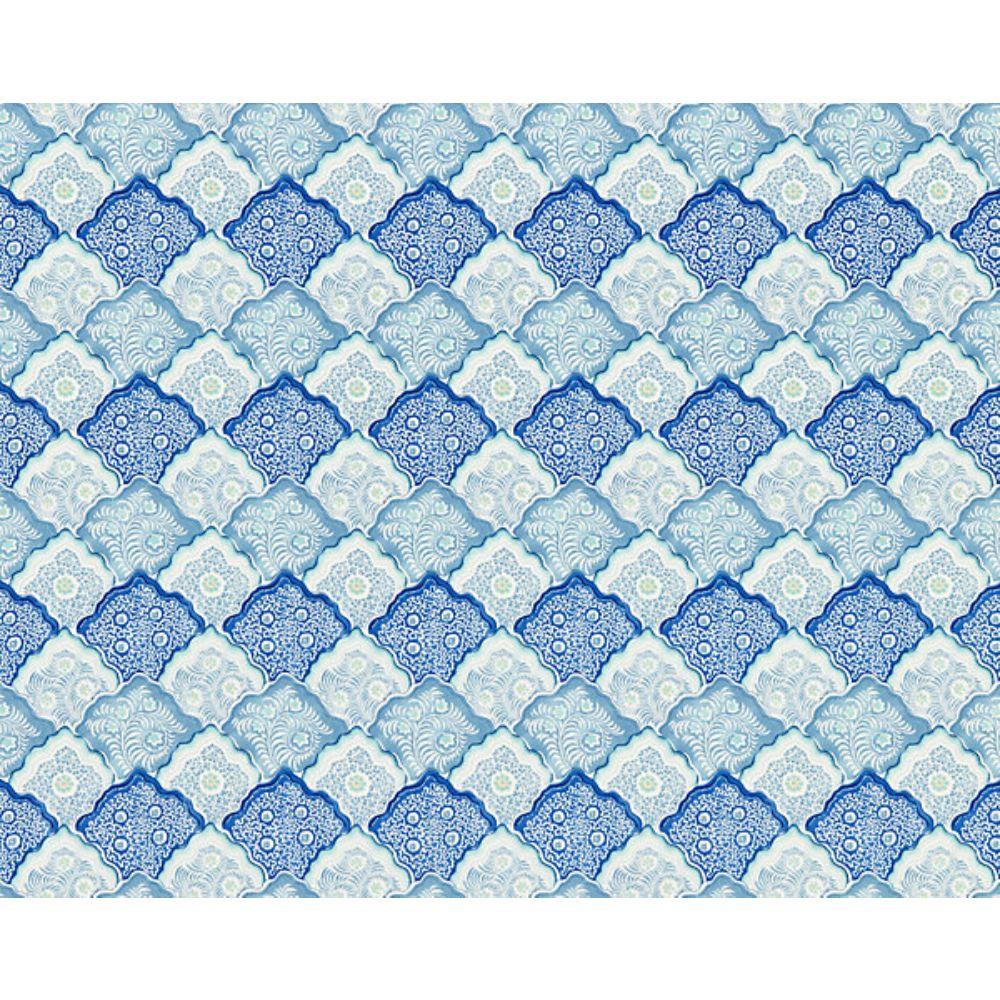 Scalamandre JP 00034660 Malay Akira Fabric in Porcelain Blue