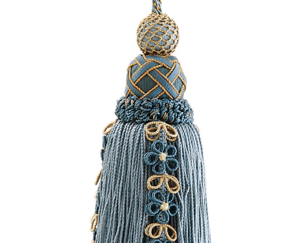 Scalamandre LA 30604467 Siecle Key Tassel Trimming in French Blue
