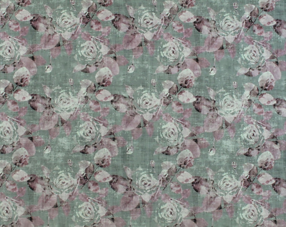 Scalamandre N4 0004ROSE Rose Trellis Fabric in Charcoal Pink