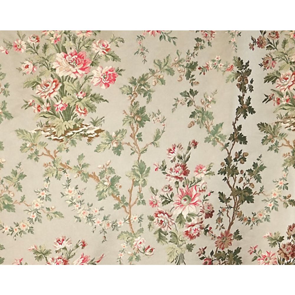 Scalamandre SB 00112866 Classics La Belle Jardiniere Fabric in Cream Rose