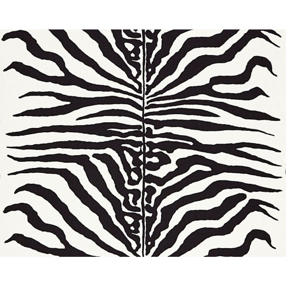 Scalamandre SC 000116366M Jardin Zebra Fabric in Black