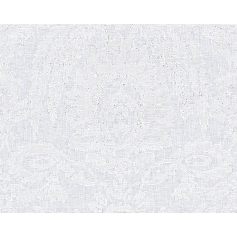 Scalamandre SC 000127053 Atmosphere Sheers Lia Damask Sheer Fabric in Snow