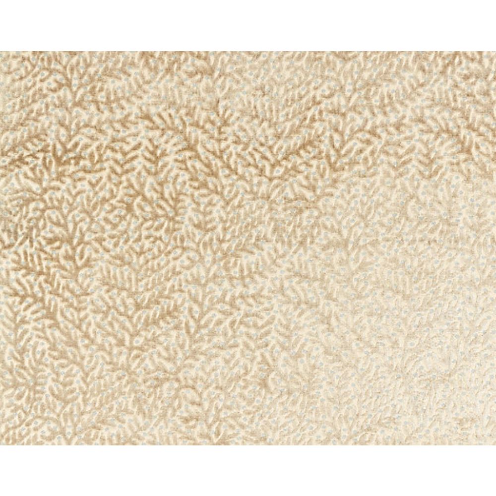 Scalamandre SC 000127077 Jardin Corallina Velvet Fabric in Pebble Beach