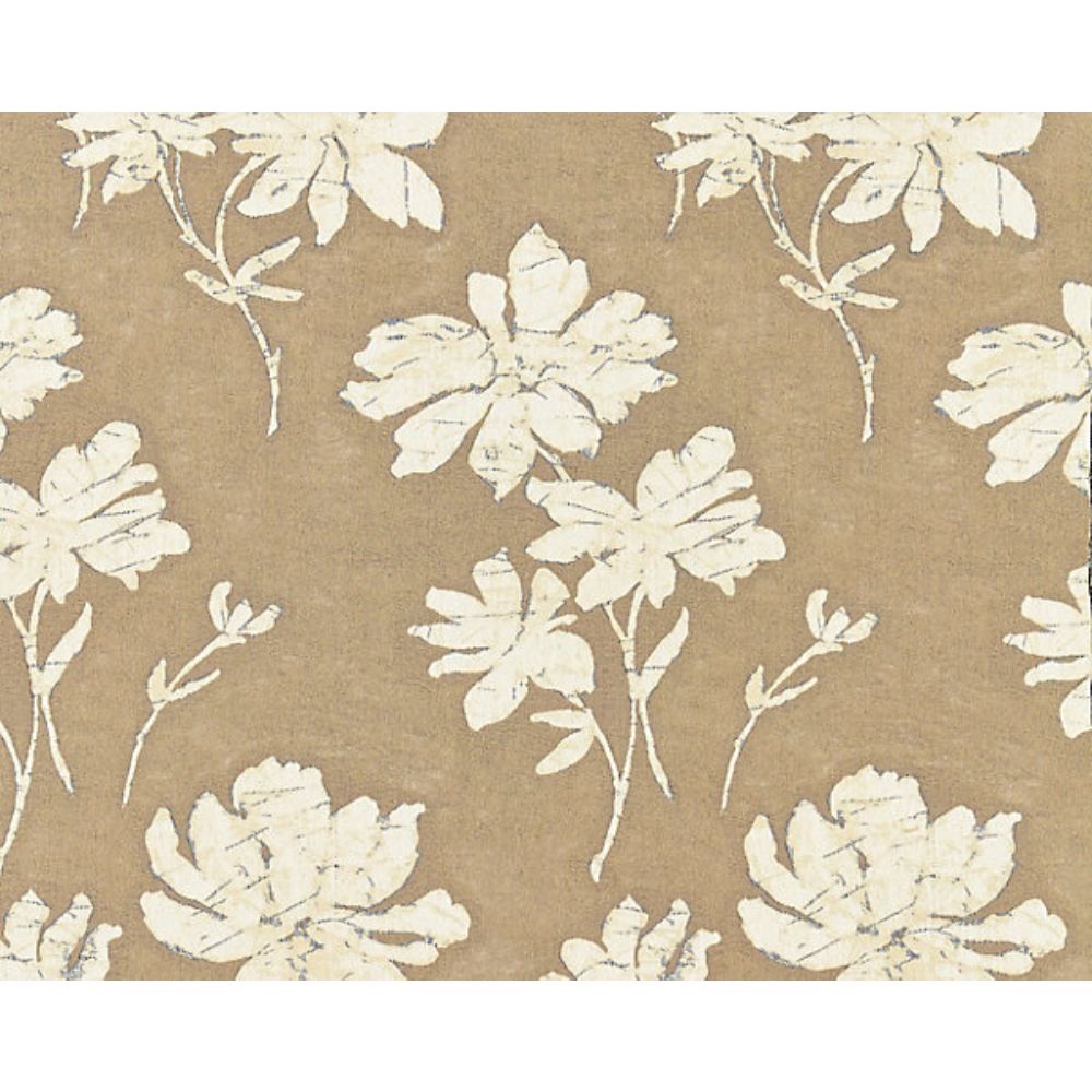 Scalamandre SC 000127082 Merchante Flore Batik Fabric in Flax
